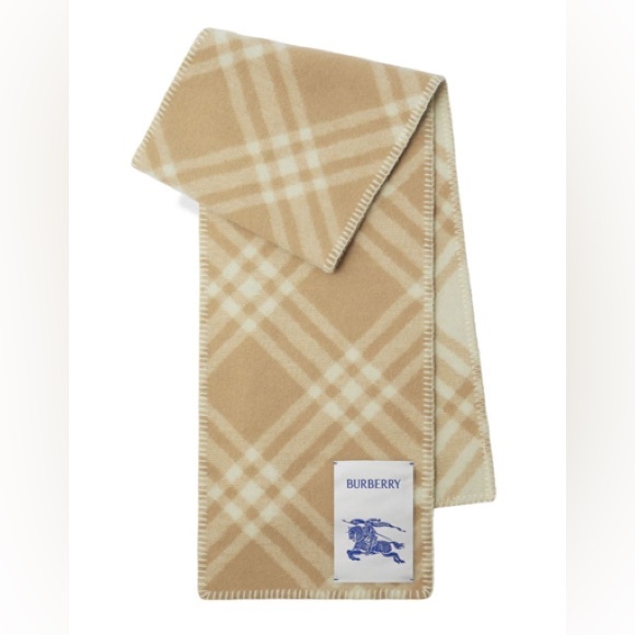 BURBERRY AUTHENTIC WOOL SCARF - Picture 1 of 9